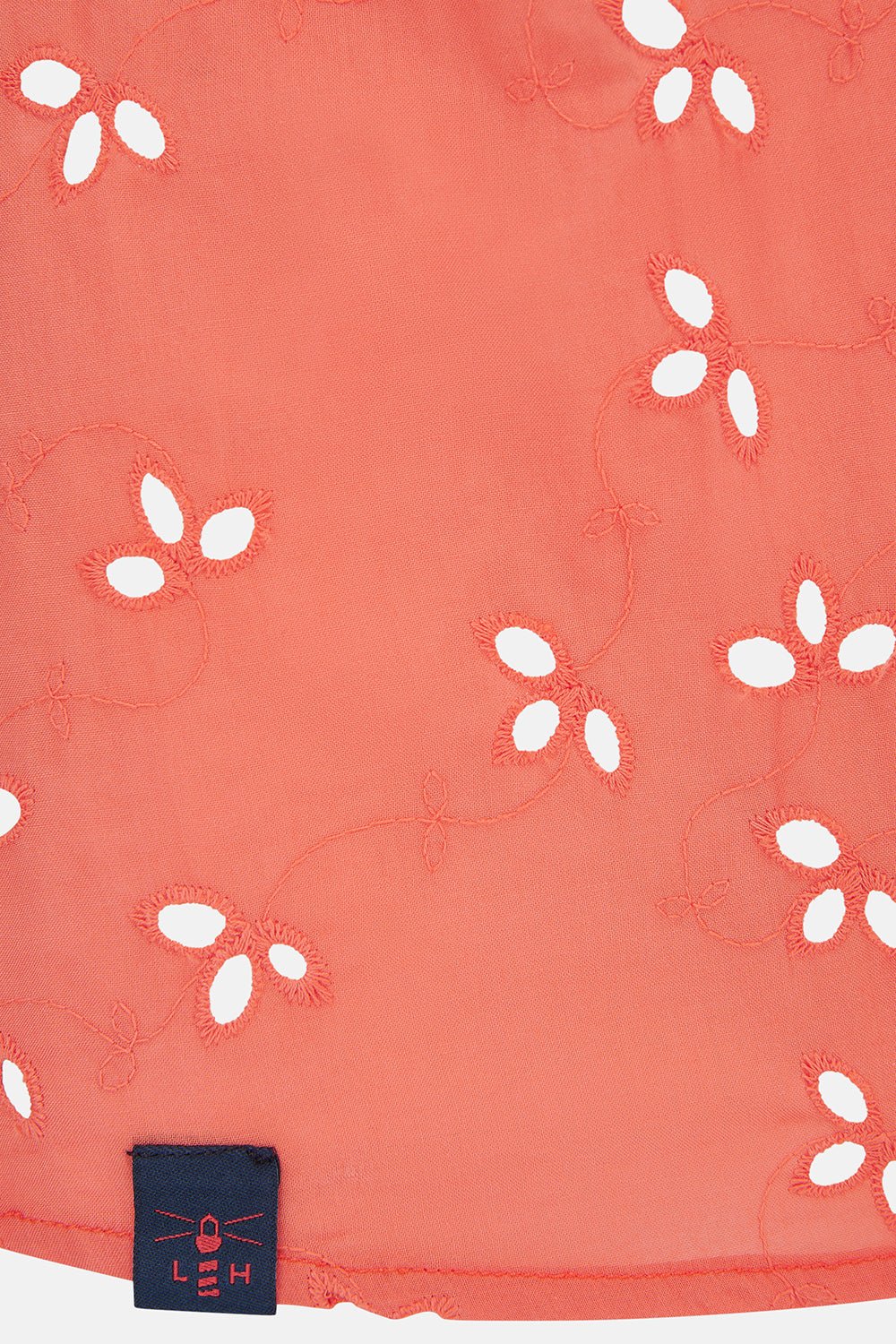 Thea Cotton Blouse - Coral Broderie Anglaise - Lighthouse