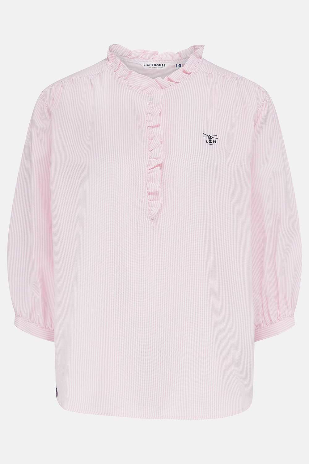 Thea Cotton Blouse - Pink Stripe - Lighthouse