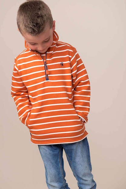 Lighthouse Thom - Boys Sweatshirt - Orange Stripe