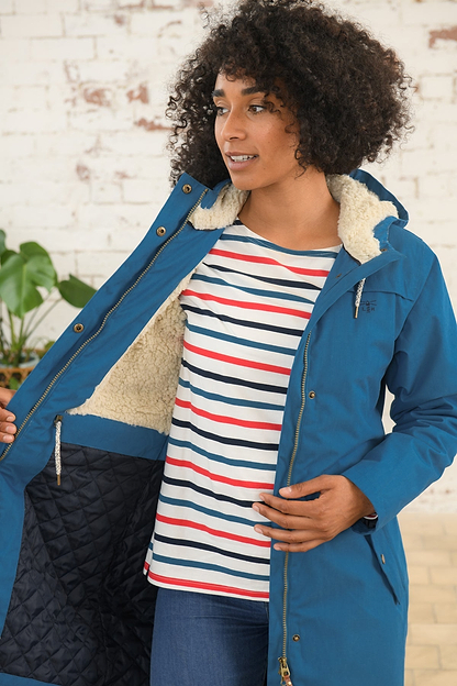 Abigail Coat - Teal-Lighthouse