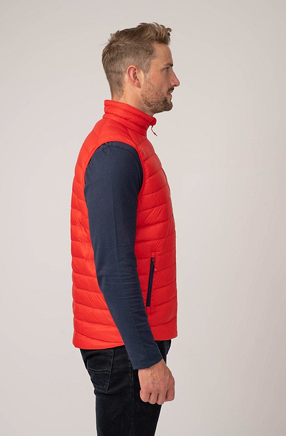 Alpine Mens Down Gilet - Red-Mac in a Sac