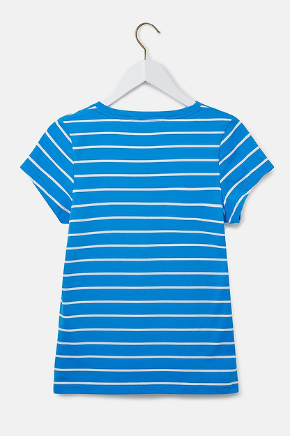 Ariana Tee - Azure Blue Stripe-Lighthouse