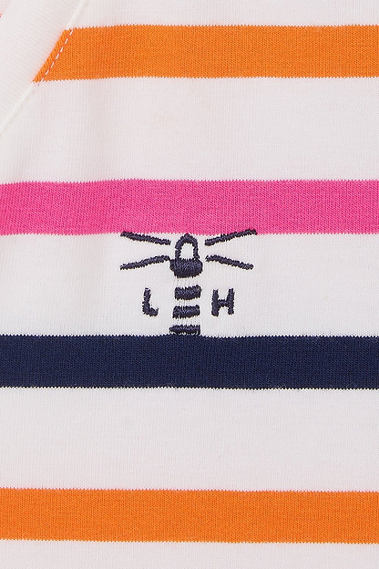 Ariana Tee - Orange Pink Stripe-Lighthouse