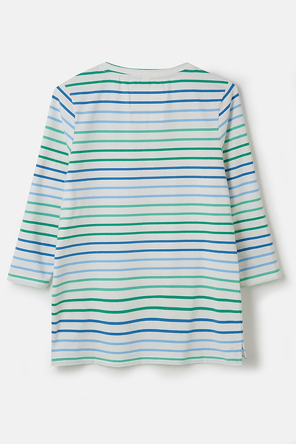 Ariana Top - Seagrass Green Blue Stripe - Lighthouse
