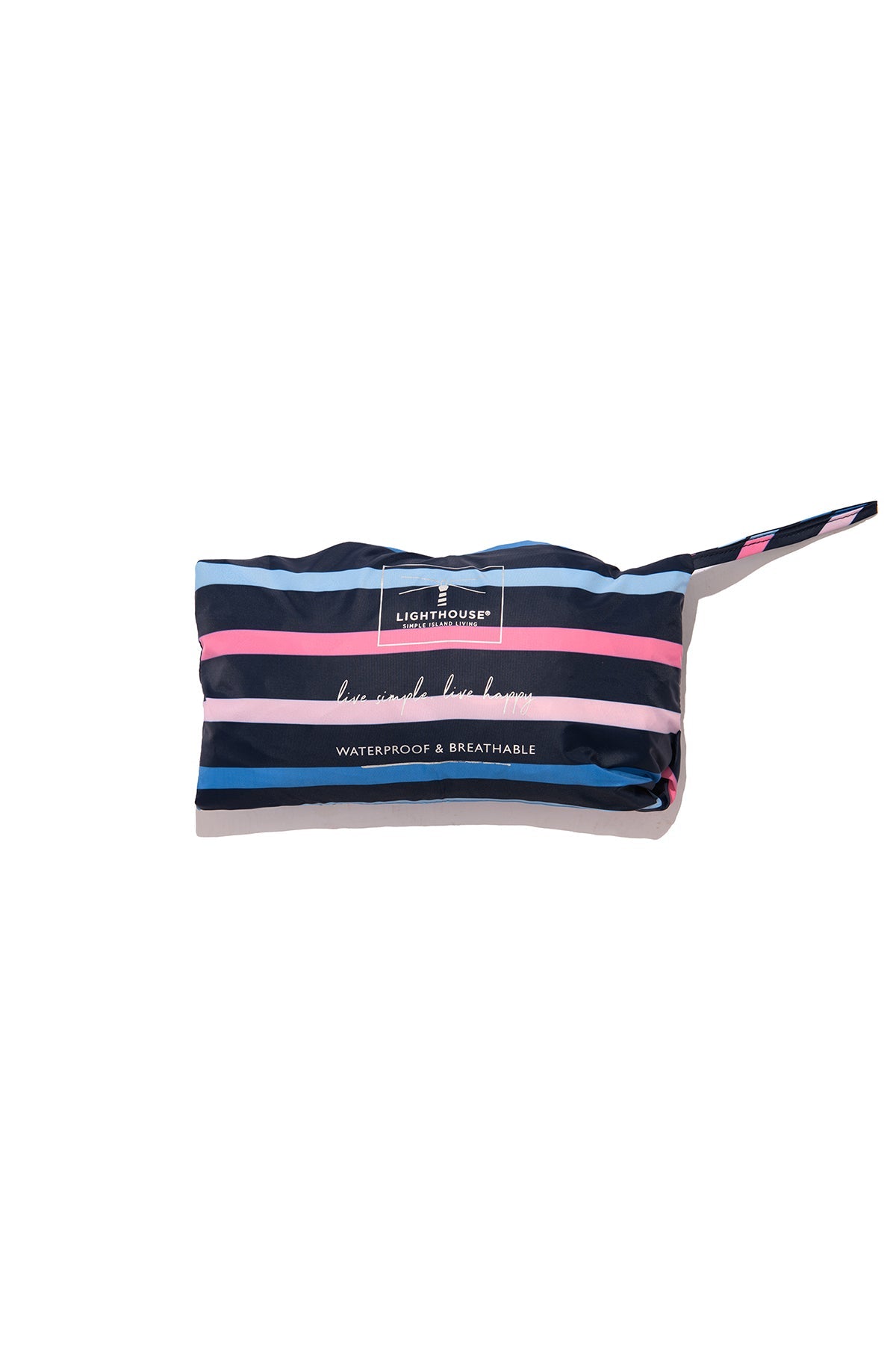 Cara Rain Parka - Blue Pink Stripe-Lighthouse