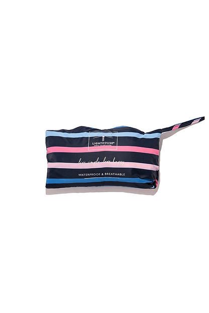 Cara Rain Parka - Blue Pink Stripe-Lighthouse