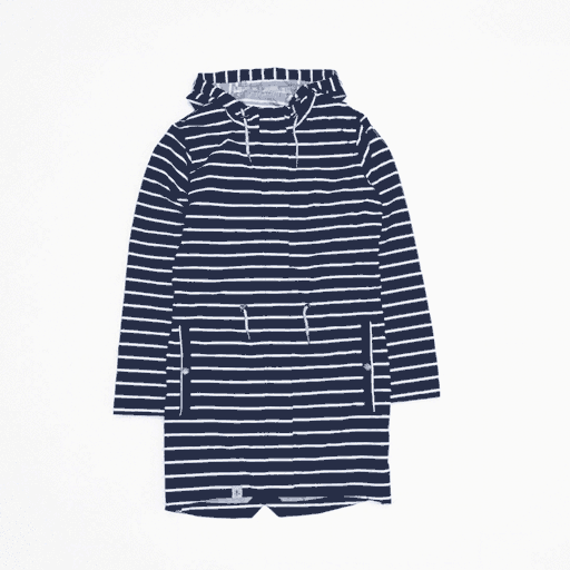 Cara Rain Parka - Blue Pink Stripe-Lighthouse