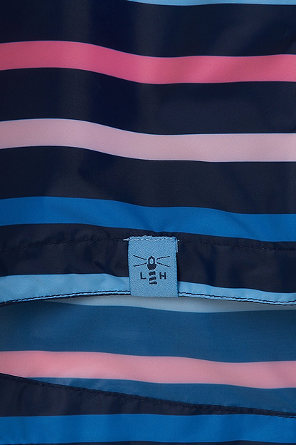 Cara Rain Parka - Blue Pink Stripe-Lighthouse