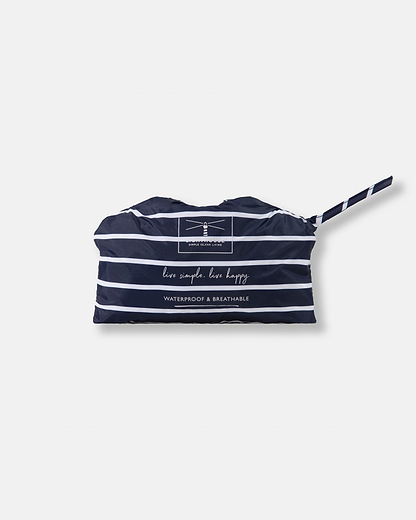 Cara Rain Parka - Navy Stripe - Lighthouse
