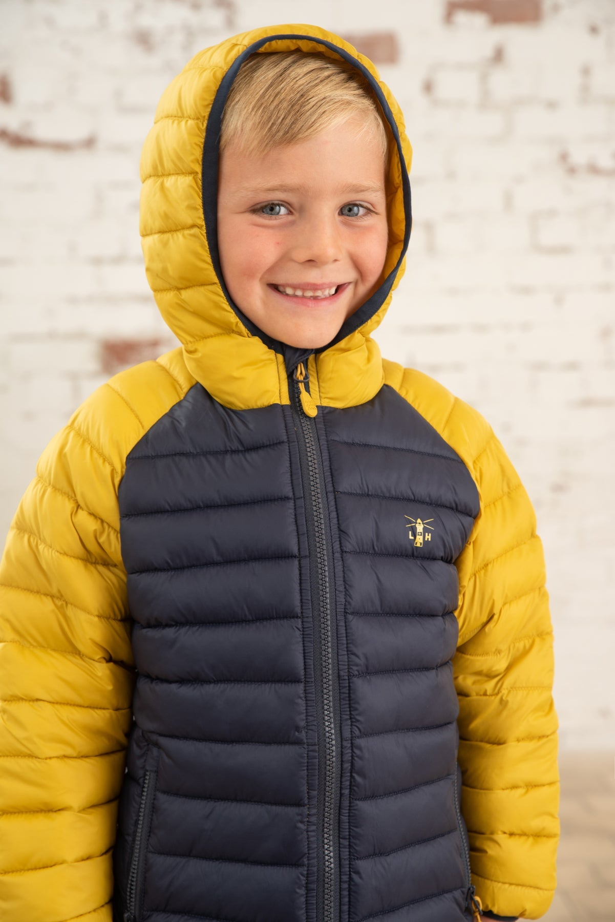 Carter Coat - Navy Yellow-Lighthouse