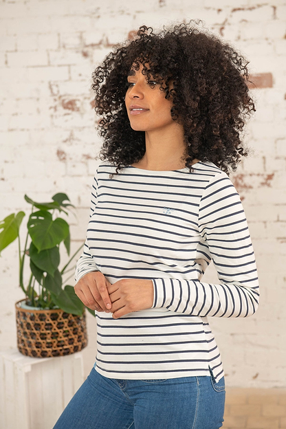 Causeway Breton Top - Cloud Midnight Stripe-Lighthouse