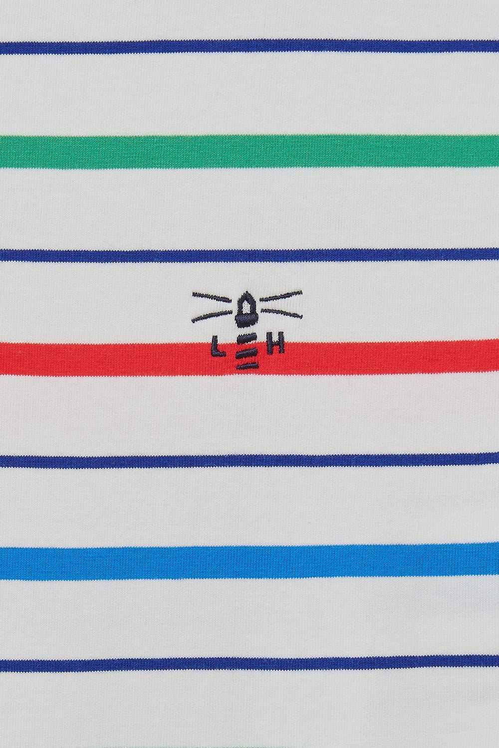 Causeway Breton Top - Seagrass Blue Poppy Stripe-Lighthouse