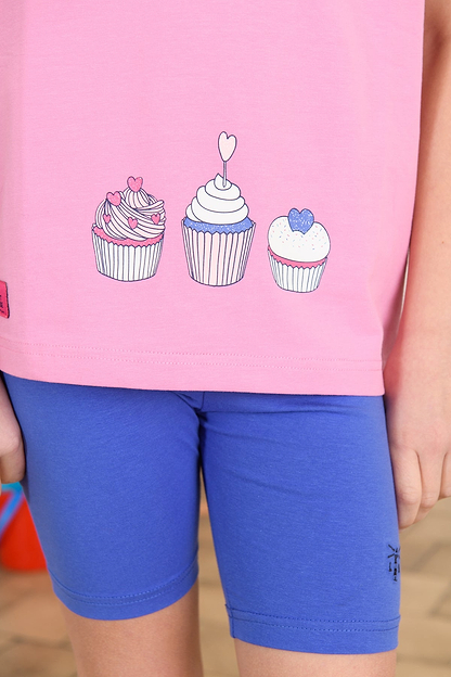 Causeway Swing Tee - Cupcake Print-Lighthouse