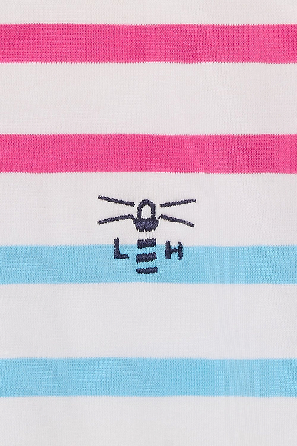 Causeway Tee - Pink Sky Blue Stripe-Lighthouse