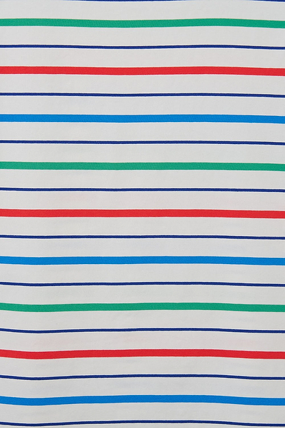 Causeway Tee - Seagrass Blue Poppy Stripe-Lighthouse