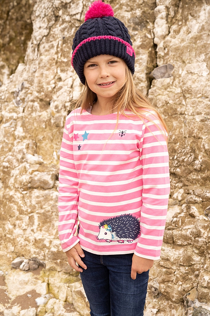 Causeway Top - Hedgehog Print-Lighthouse