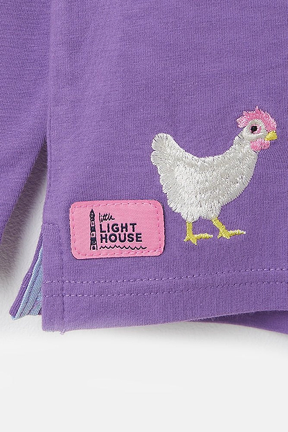 Causeway Top - Pony Appliqué - Lighthouse