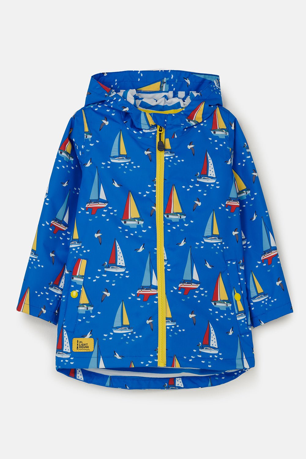 Ethan Jacket - Blue Boat Print-Lighthouse