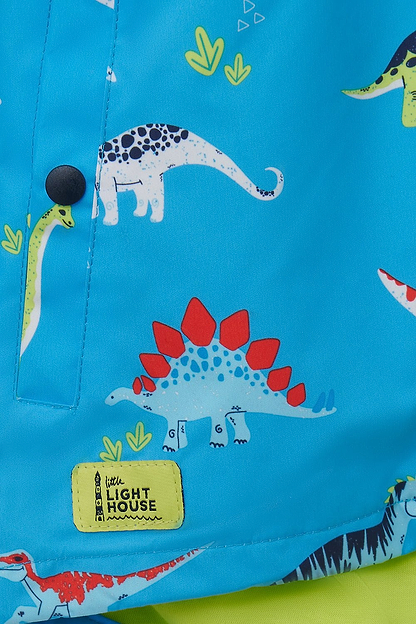 Ethan Jacket - Blue Dino Print-Lighthouse