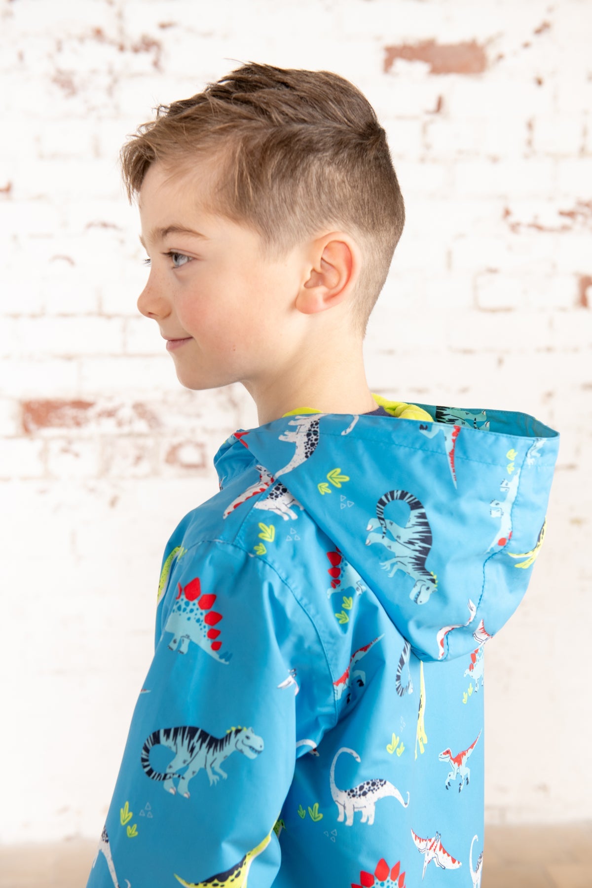 Ethan Jacket - Blue Dino Print-Lighthouse