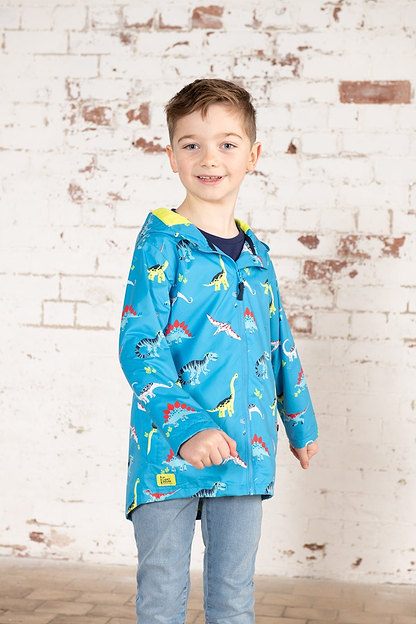 Ethan Jacket - Blue Dino Print-Lighthouse