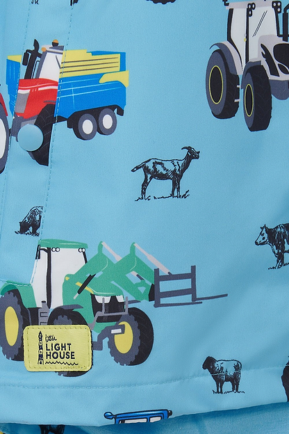 Ethan Jacket - Blue Tractor Print-Lighthouse