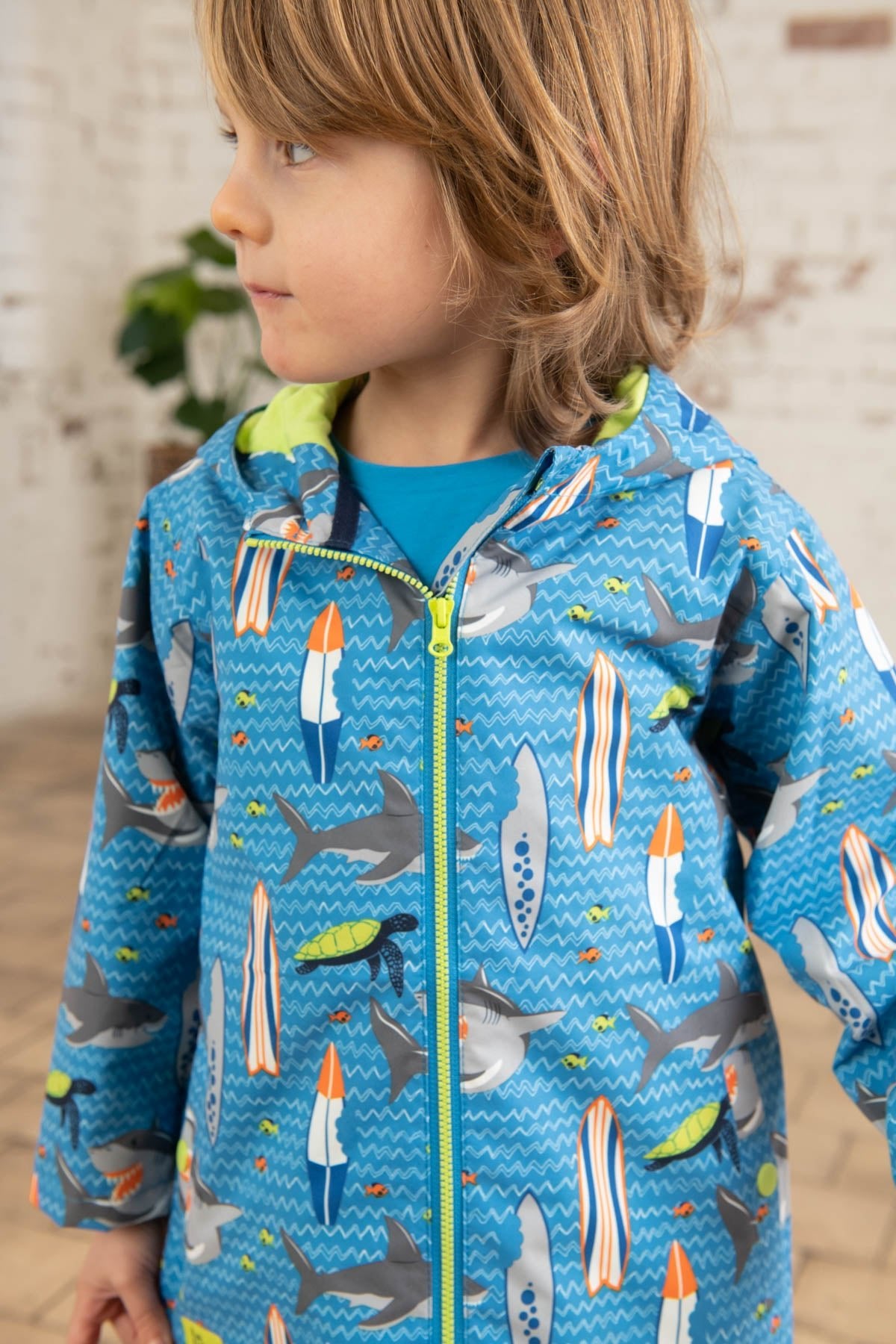 Ethan Jacket - Shark Surf Print-Lighthouse