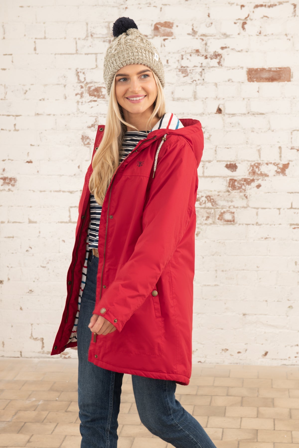 Eva Long Coat - Red-Lighthouse