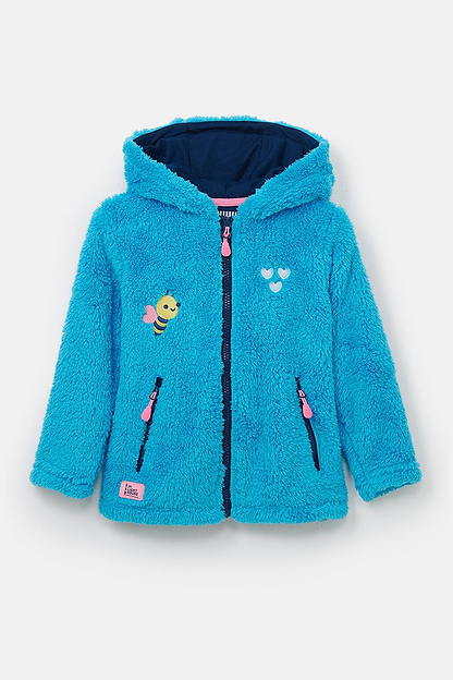 Gracie Sherpa Fleece - Bright Teal Bee-Lighthouse
