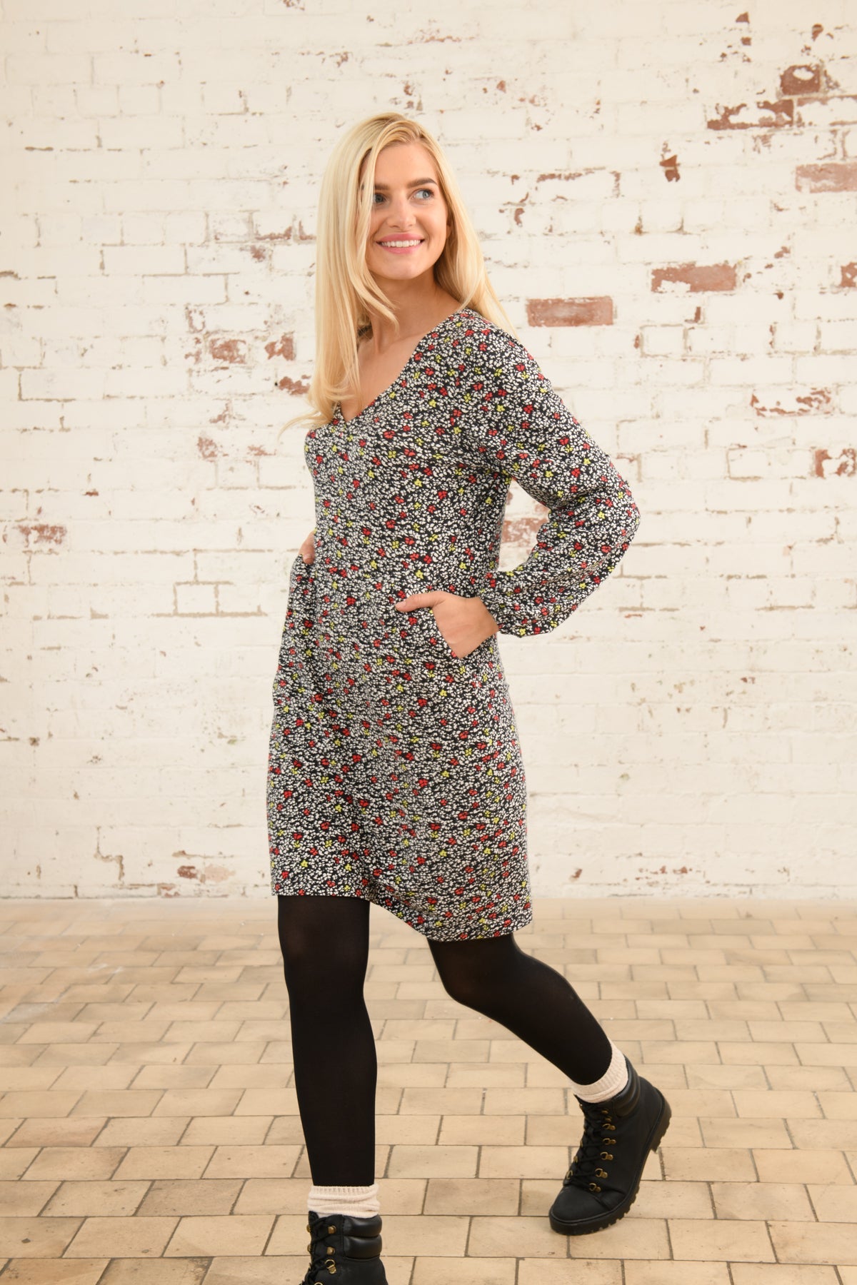 Isla Dress - Red Apple Floral-Lighthouse