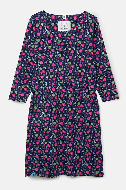 Ivy Dress - Navy Floral - Lighthouse