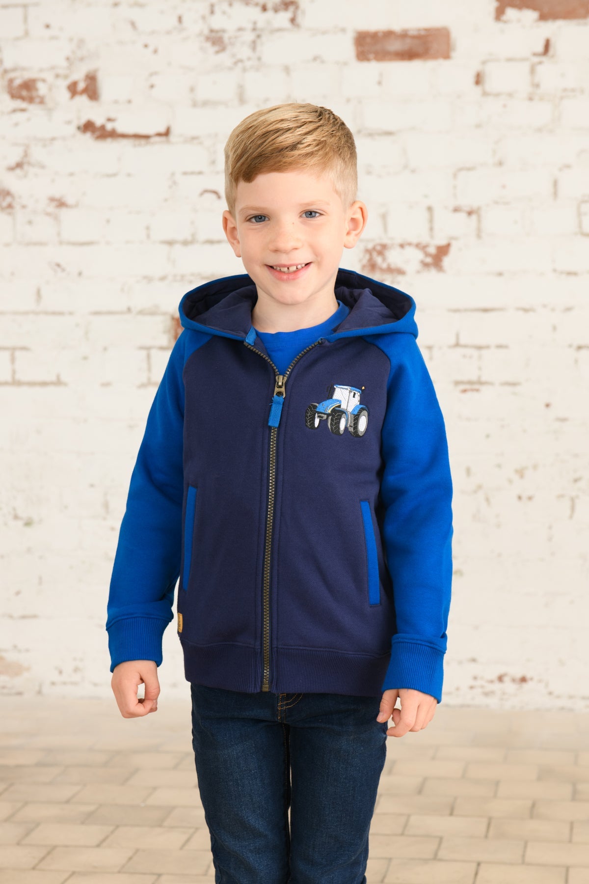 Jackson Full Zip Hoodie - Blue Tractor-Lighthouse