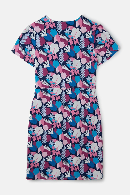 Lena Dress - Night Sky Abstract Leaf - Lighthouse