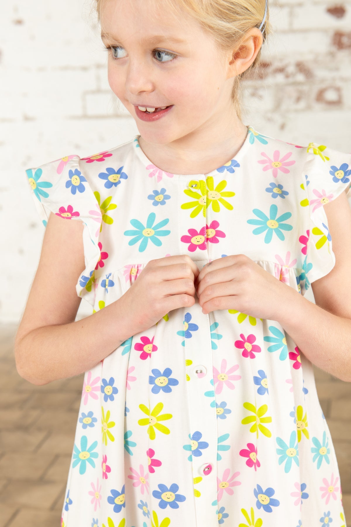 Lexie. Girls' Dress- Daisy Print| Lighthouse