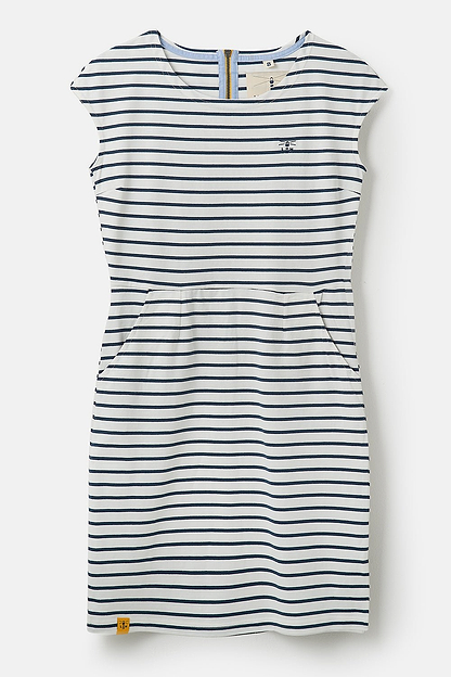 Liliana Dress - Cloud Midnight Stripe-Lighthouse