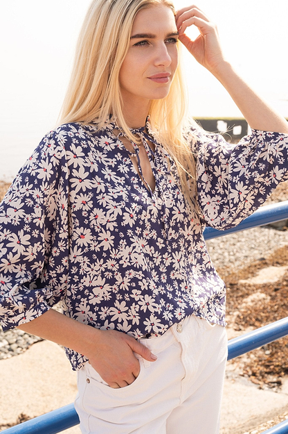 Lola Blouse - Indigo Daisy-Lighthouse