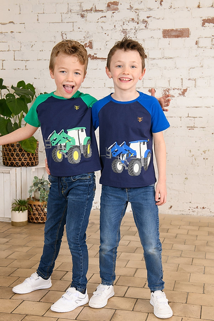 Mason Tee Shirt - Blue Front Loader-Lighthouse