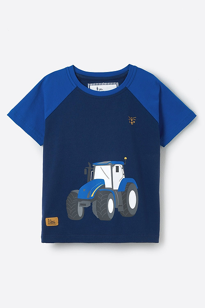 Mason Tee Shirt - Blue Tractor - Lighthouse