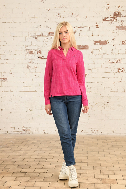 Maya Shirt - Raspberry Dash-Lighthouse