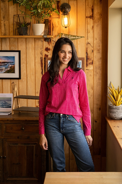 Maya Shirt - Raspberry Dash-Lighthouse