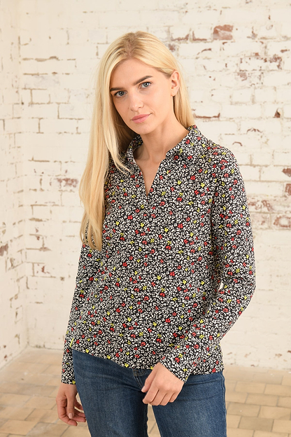 Maya Shirt - Red Apple Floral-Lighthouse