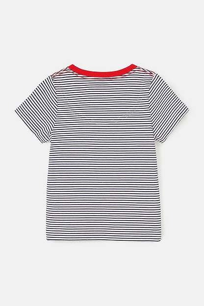 Oliver Short Sleeve Top - Eclipse Stripe Submarine-Lighthouse