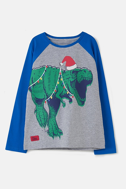 Oliver Top - Christmas Dino - Lighthouse