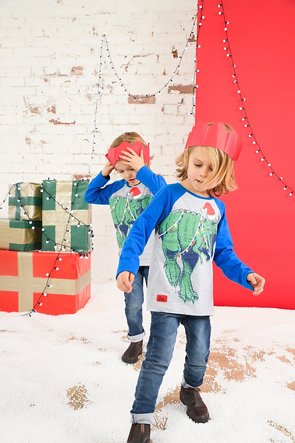 Oliver Top - Christmas Dino - Lighthouse