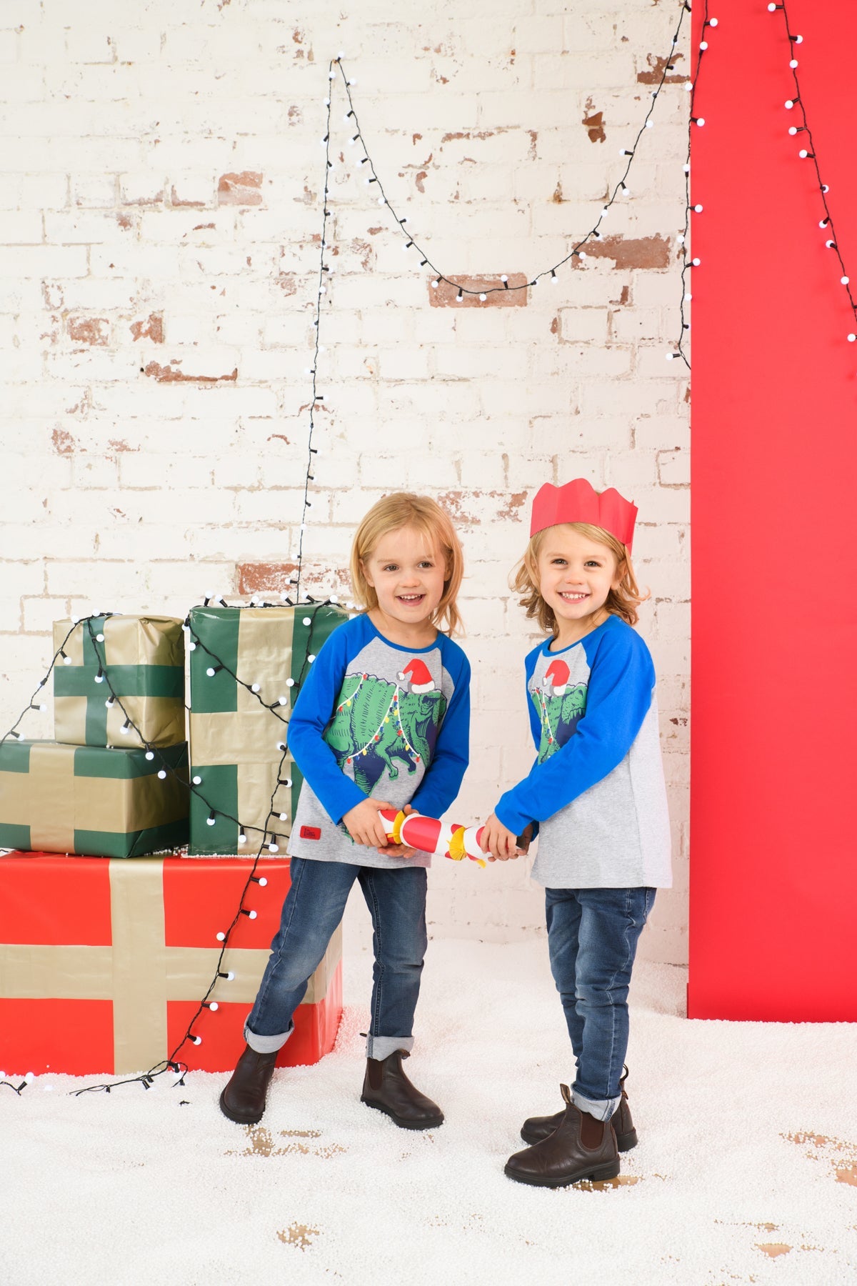 Oliver Top - Christmas Dino - Lighthouse