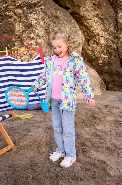 Olivia Jacket - Soft Turquoise Flower-Lighthouse