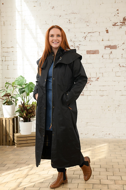Outback Full Length Waterproof Raincoat - Black-Lighthouse