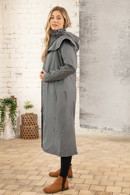 Outback Full Length Waterproof Raincoat - Urban Grey-Lighthouse
