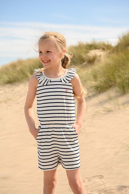 Penelope Playsuit - Cloud Stripe-Lighthouse