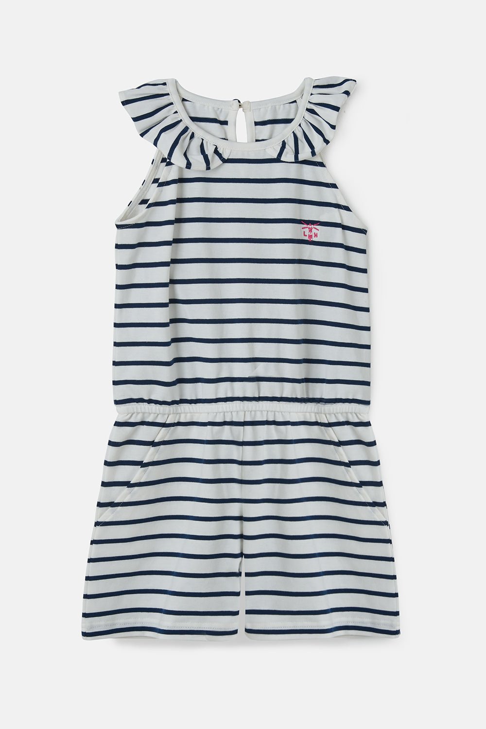 Penelope Playsuit - Cloud Stripe-Lighthouse